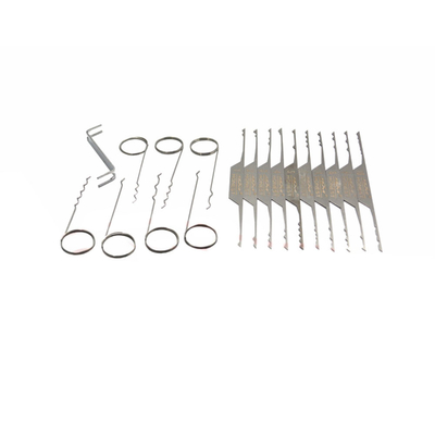주문 스테인레스 스틸 잠금 픽 키트 18pcs 웨이브 브러쉬 호크 픽 잠금 도구 잠금 픽 도구 온라인 제조