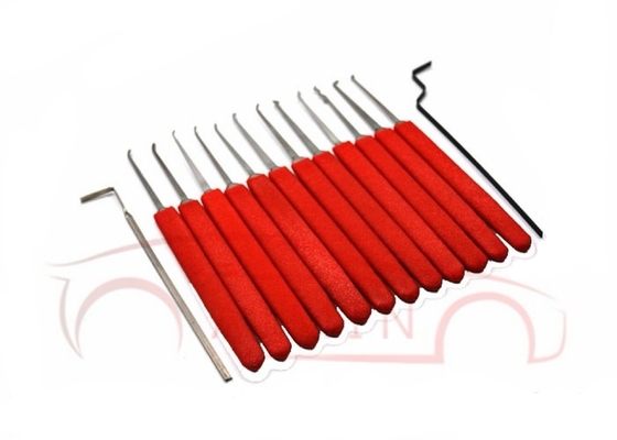 주문 12pcs 잠금 픽 키트 내구성 스테인리스 스틸 손잡이 쉬운 잠금 코어 조작 잠금공 및 열광가에게 이상적입니다 온라인 제조